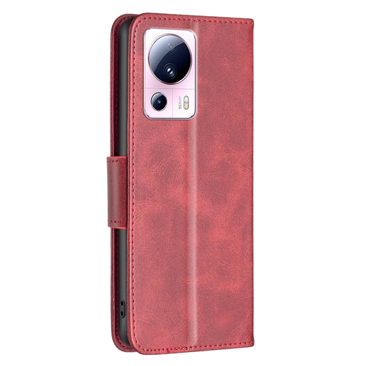 For Xiaomi 13 Lite / Civi 2 Lambskin Texture Pure Color Flip Leather Phone Case