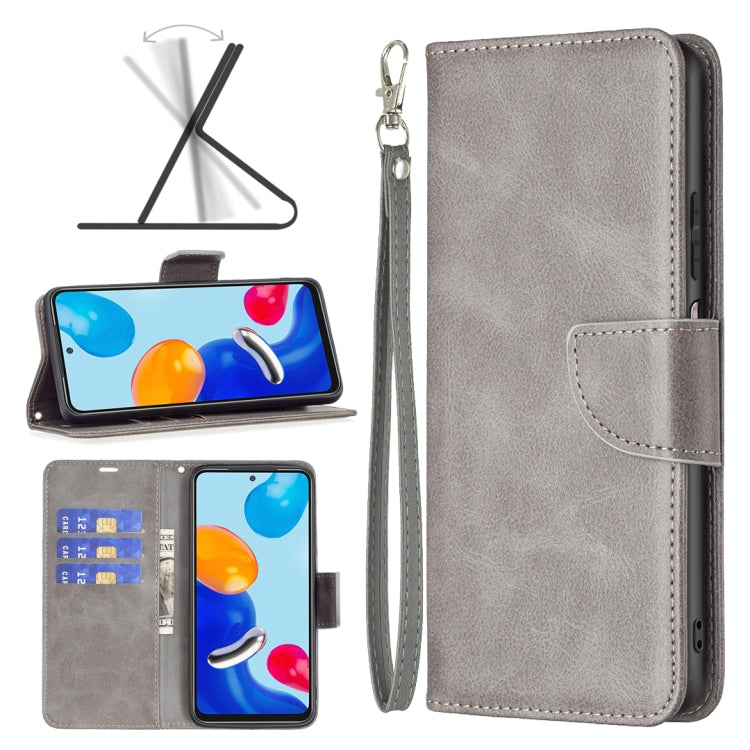 For Xiaomi Redmi Note 12S 4G / Note 11 Lambskin Texture Pure Color Flip Leather Phone Case