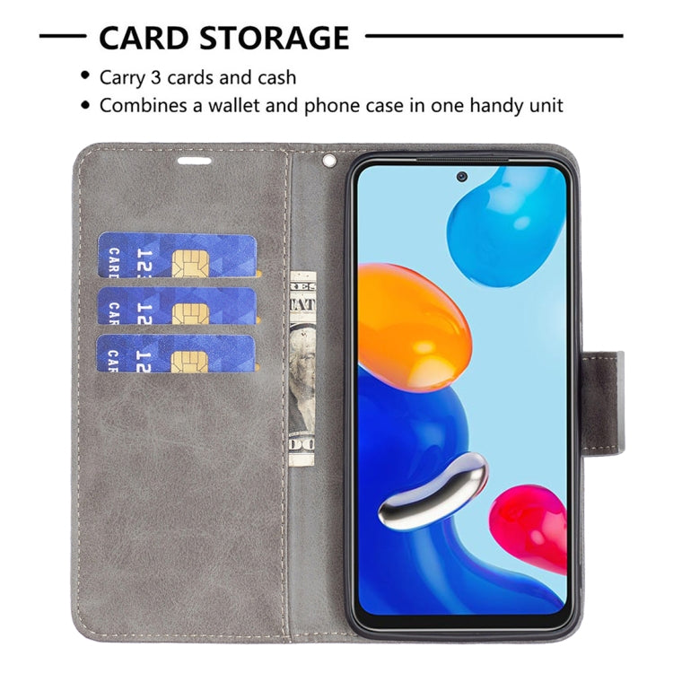 For Xiaomi Redmi Note 12S 4G / Note 11 Lambskin Texture Pure Color Flip Leather Phone Case