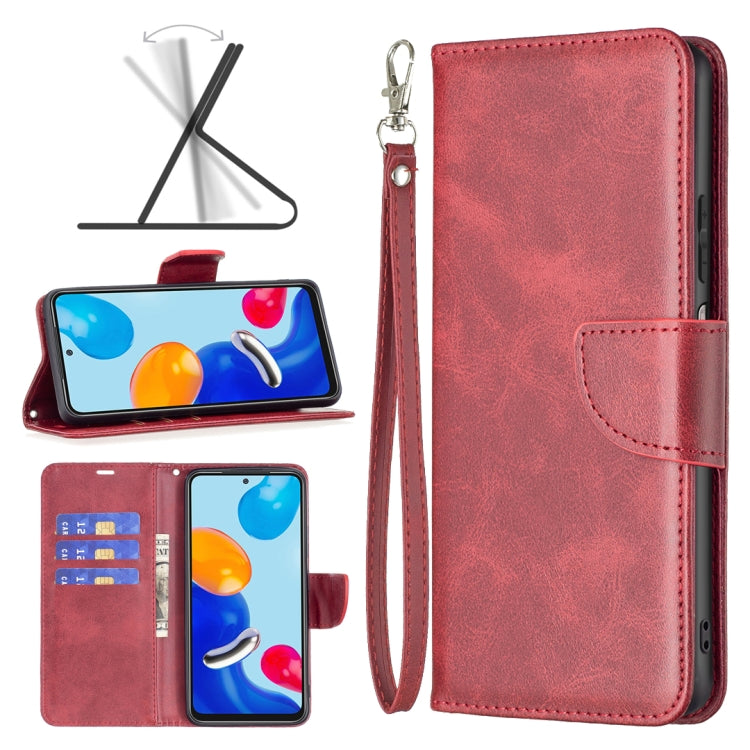 For Xiaomi Redmi Note 12S 4G / Note 11 Lambskin Texture Pure Color Flip Leather Phone Case