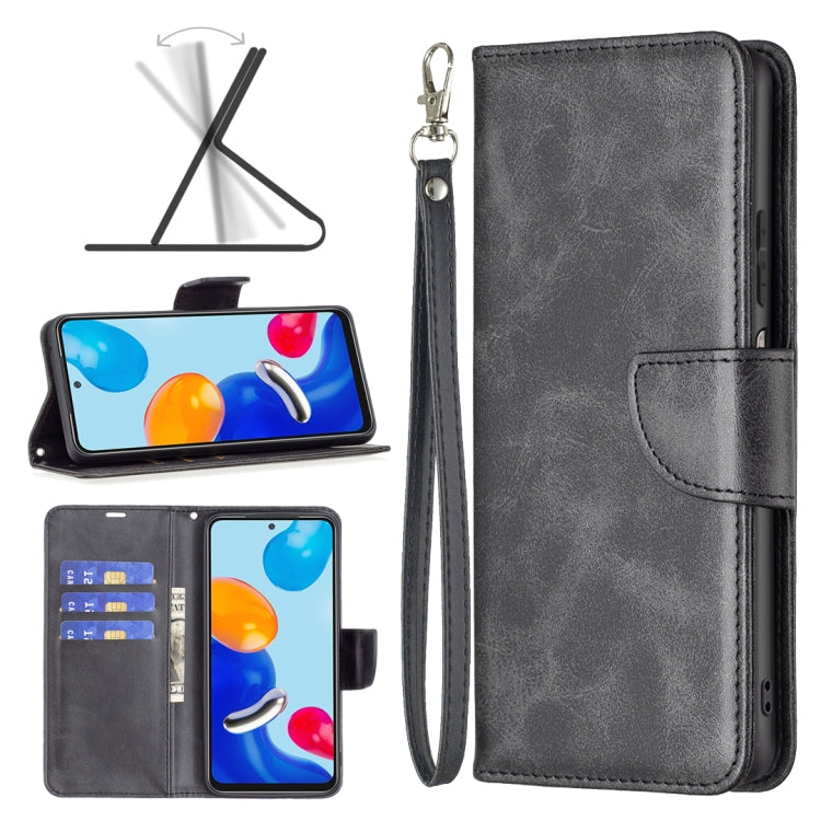 For Xiaomi Redmi Note 12S 4G / Note 11 Lambskin Texture Pure Color Flip Leather Phone Case