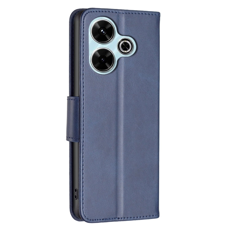 For Xiaomi Poco M6 4G / Redmi 13 4G Lambskin Texture Pure Color Flip Leather Phone Case