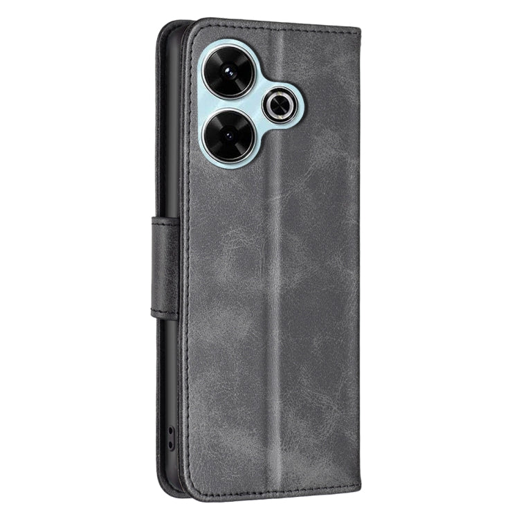 For Xiaomi Poco M6 4G / Redmi 13 4G Lambskin Texture Pure Color Flip Leather Phone Case
