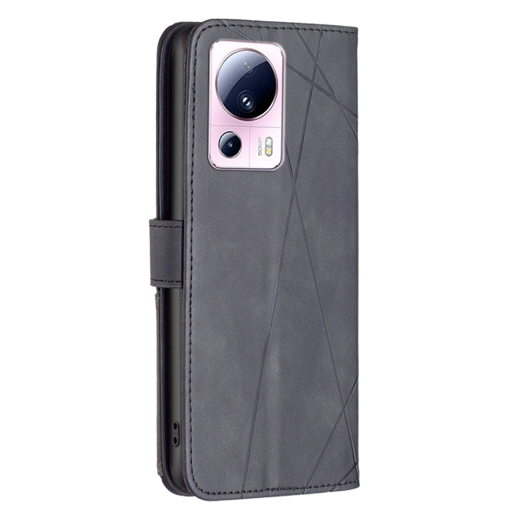 For Xiaomi 13 Lite / Civi 2 Magnetic Buckle Rhombus Texture Leather Phone Case