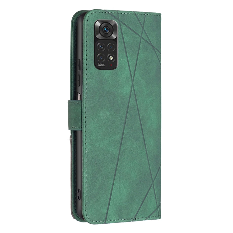 For Xiaomi Redmi Note 12S 4G / Note 11 Magnetic Buckle Rhombus Texture Leather Phone Case