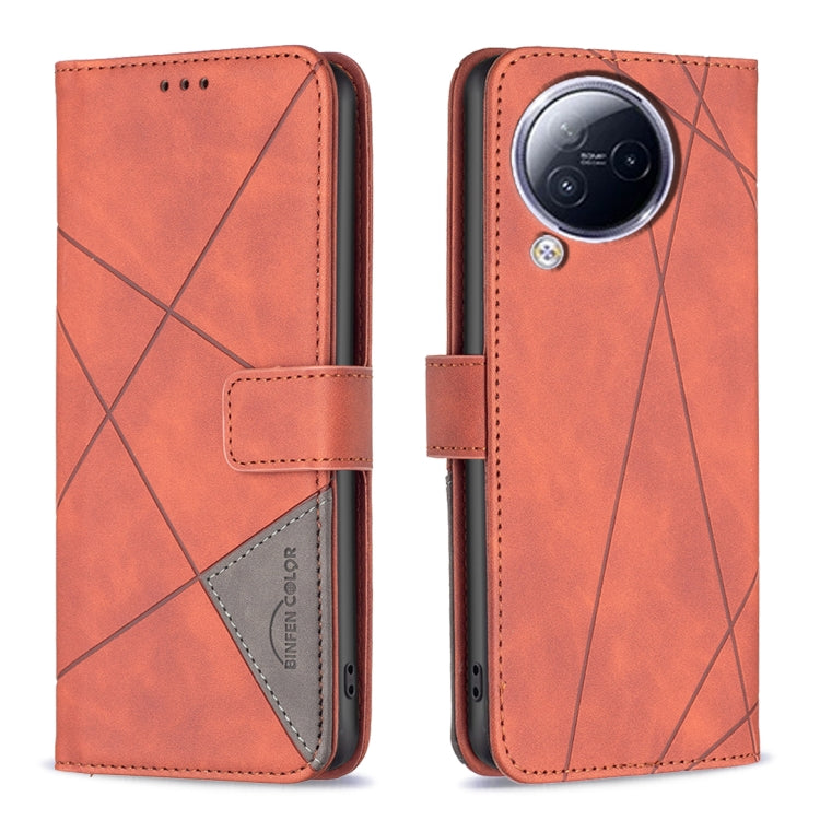 For Xiaomi Civi 3 5G Magnetic Buckle Rhombus Texture Leather Phone Case