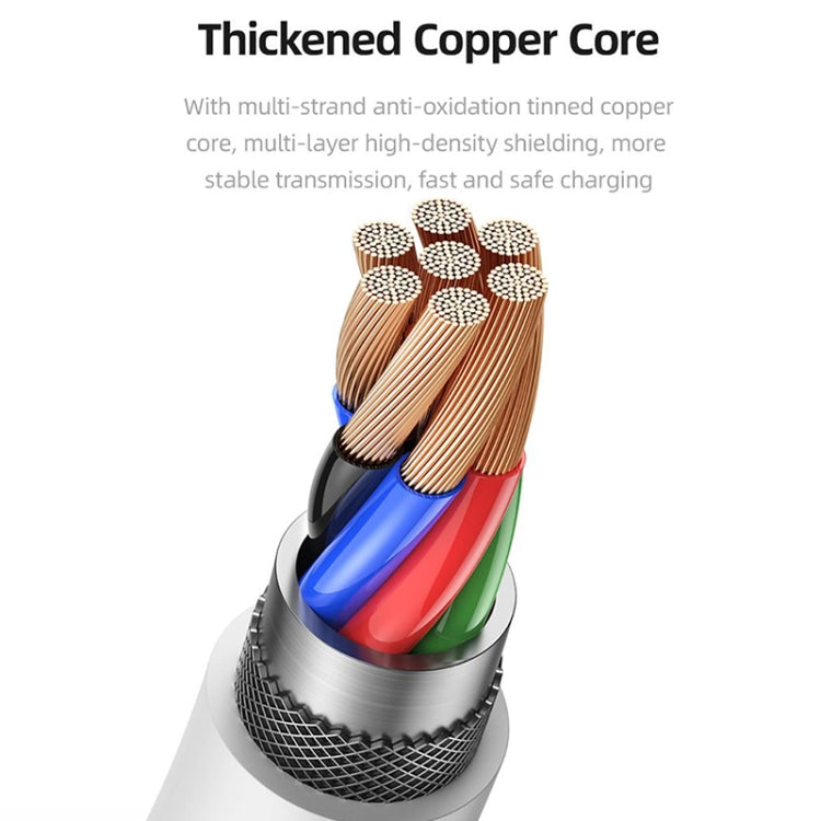 USAMS US-SJ609 U84 2A USB to Micro USB Charging Data Cable, Cable Length:3m(White)