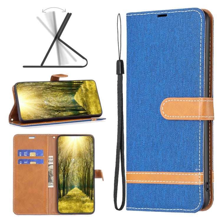 For Xiaomi 13 Lite / Civi 2 Color Block Denim Texture Leather Phone Case
