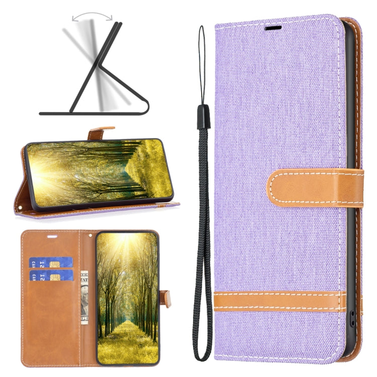 For Xiaomi 13 Lite / Civi 2 Color Block Denim Texture Leather Phone Case