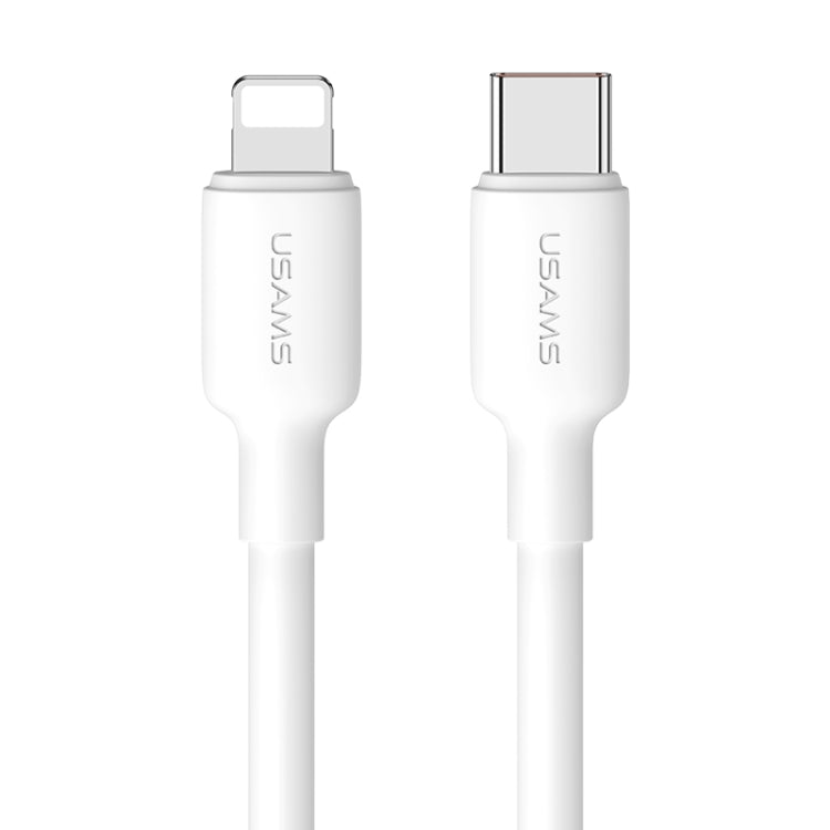 USAMS US-SJ610 U84 PD20W USB-C / Type-C to 8 Pin Charging Data Cable, Cable Length:1m(White)