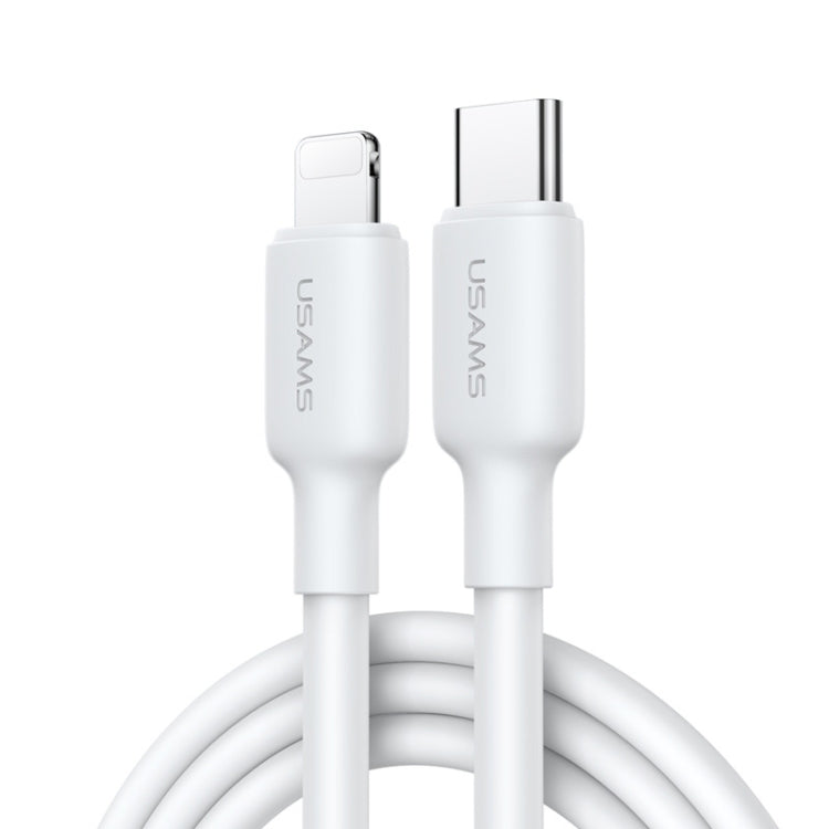 USAMS US-SJ612 U84 PD20W USB-C / Type-C to 8 Pin Charging Data Cable, Cable Length:3m(White)