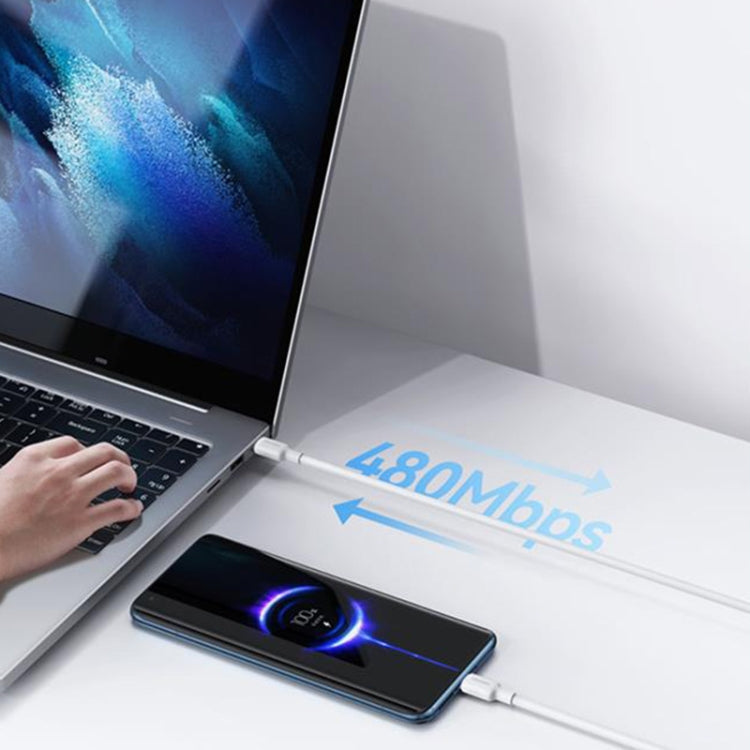 USAMS US-SJ615 U84 PD100W USB-C / Type-C to USB-C / Type-C Charging Data Cable, Cable Length:3m(White)