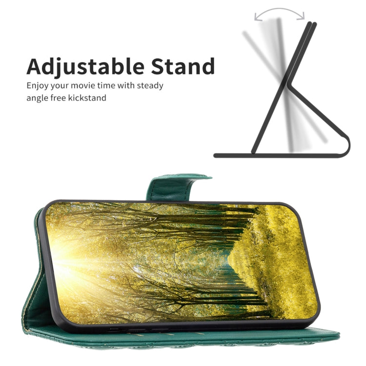 For Xiaomi Redmi 12 4G Diamond Lattice Wallet Leather Flip Phone Case