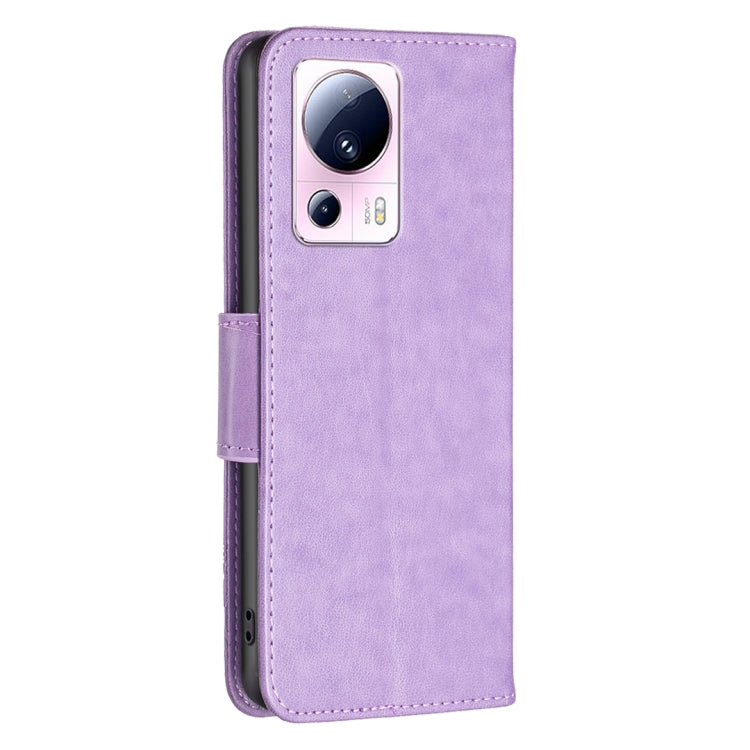 For Xiaomi 13 Lite / Civi 2 Two Butterflies Embossing Leather Phone Case