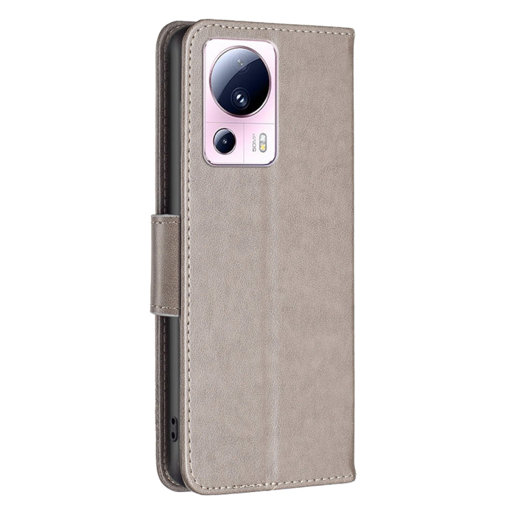 For Xiaomi 13 Lite / Civi 2 Two Butterflies Embossing Leather Phone Case