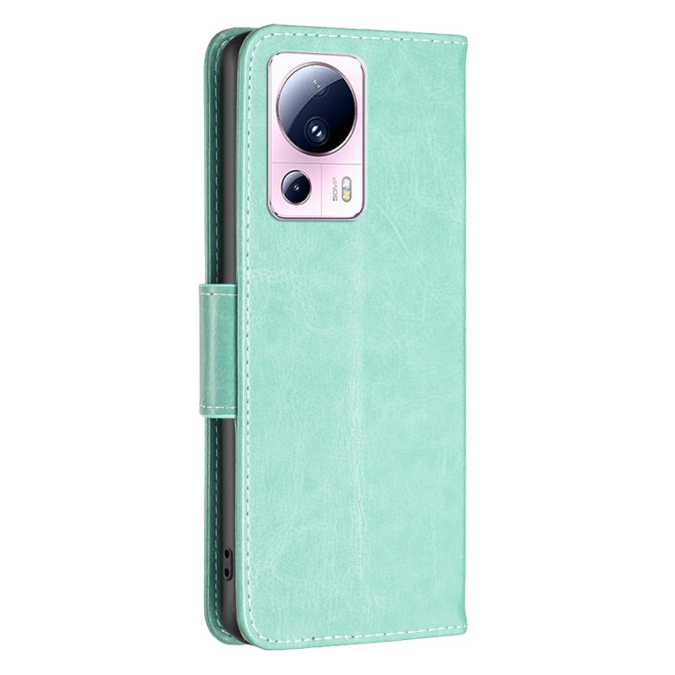 For Xiaomi 13 Lite / Civi 2 Two Butterflies Embossing Leather Phone Case