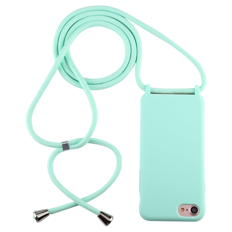 For iPhone 8 / 7 Candy Color TPU Protective Case with Lanyard