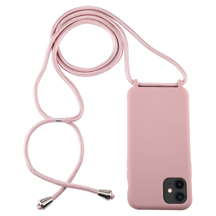 For iPhone 11 Candy Color TPU Protective Case with Lanyard