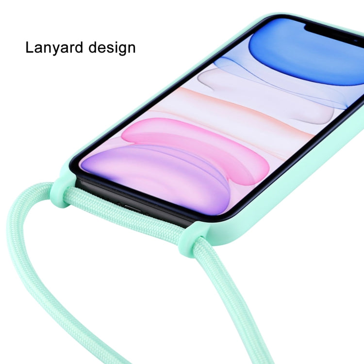 For iPhone 11 Candy Color TPU Protective Case with Lanyard
