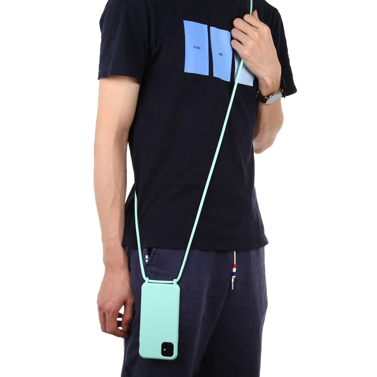 For iPhone 11 Candy Color TPU Protective Case with Lanyard
