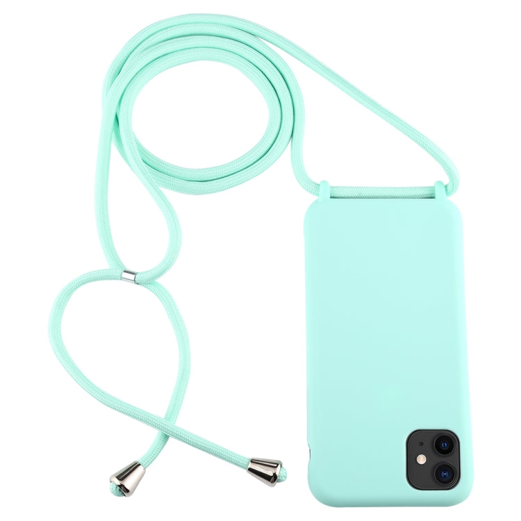 For iPhone 11 Candy Color TPU Protective Case with Lanyard