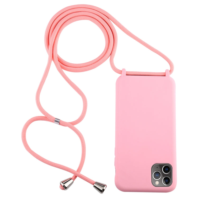 For iPhone 11 Pro Candy Color TPU Protective Case with Lanyard