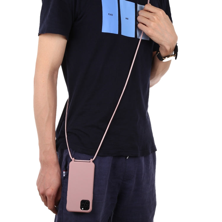For iPhone 11 Pro Candy Color TPU Protective Case with Lanyard
