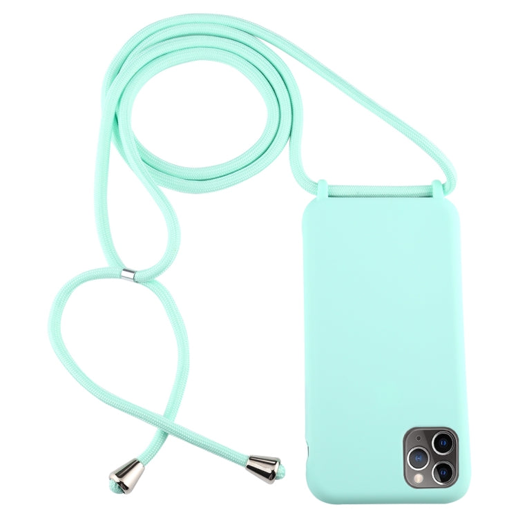 For iPhone 11 Pro Max Candy Color TPU Protective Case with Lanyard