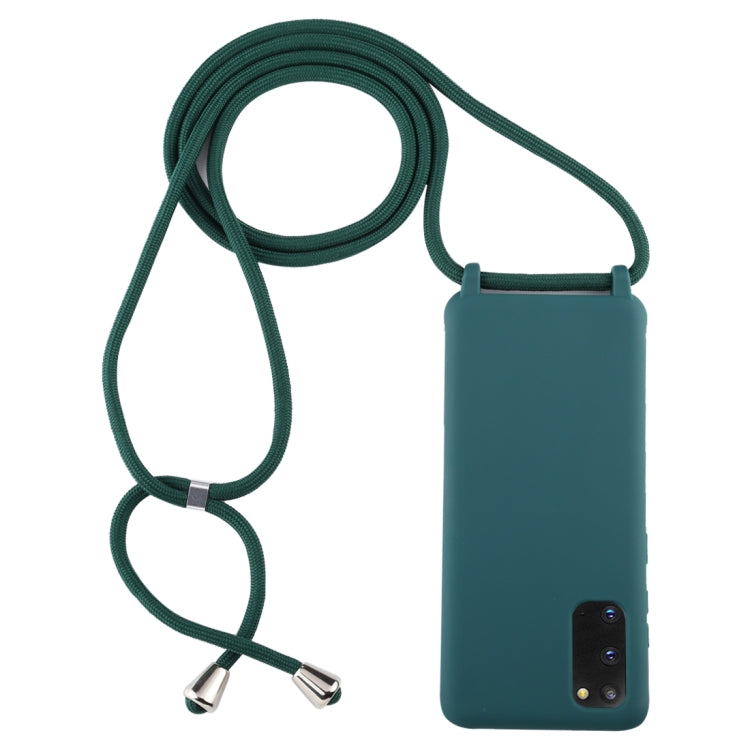 For Galaxy S20 Candy Color TPU Protective Case with Lanyard