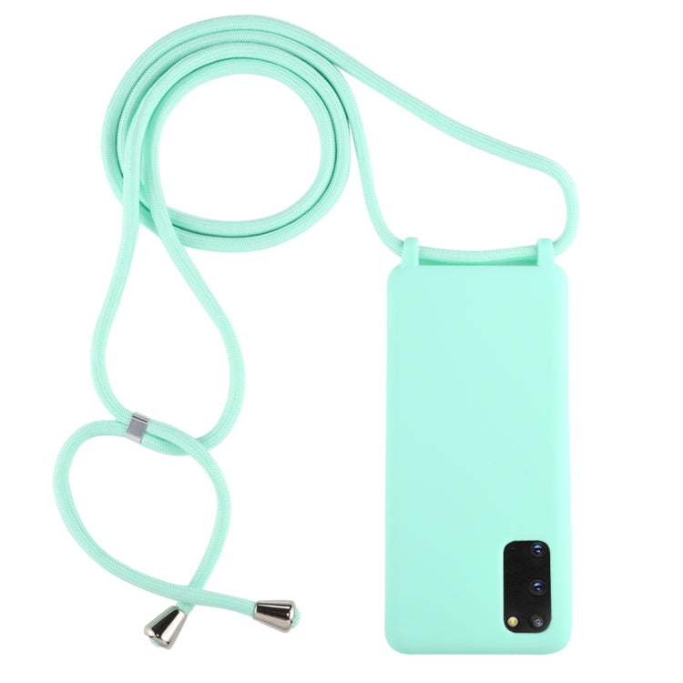 For Galaxy S20 Candy Color TPU Protective Case with Lanyard