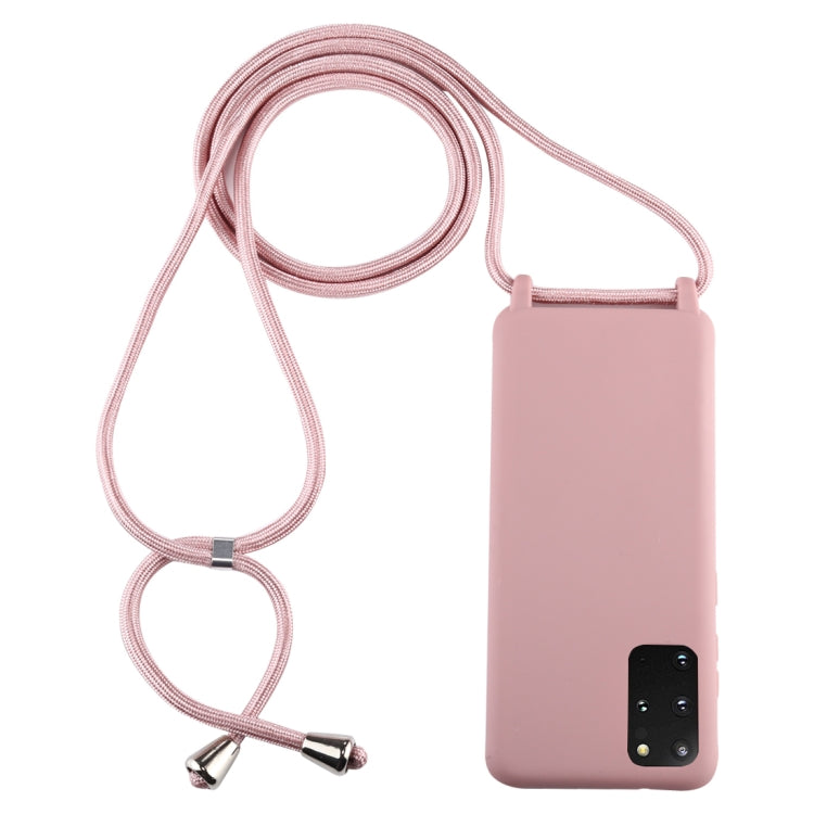 For Galaxy S20+ Candy Color TPU Protective Case with Lanyard