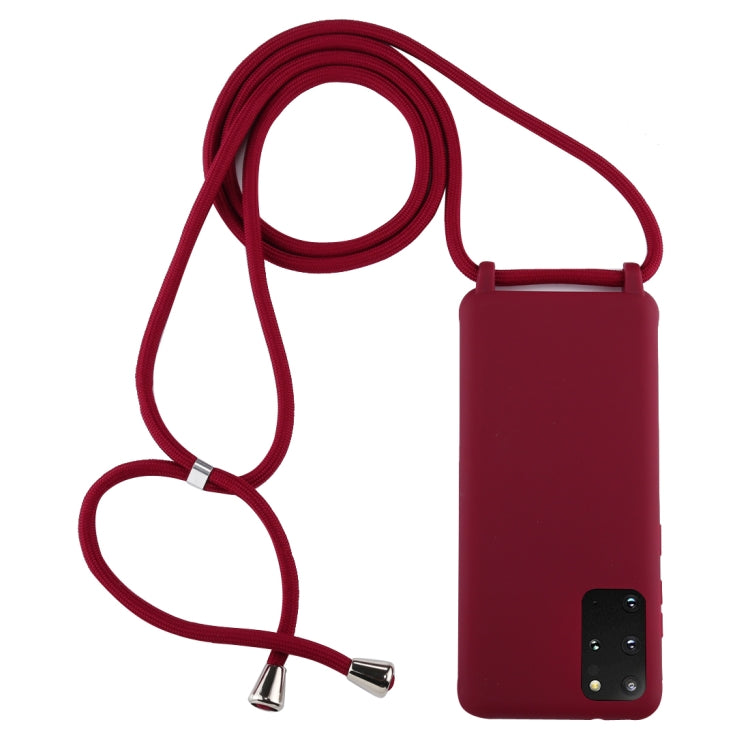 For Galaxy S20+ Candy Color TPU Protective Case with Lanyard