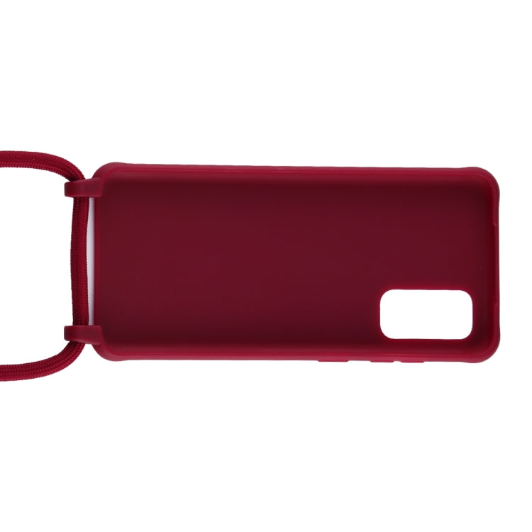 For Galaxy S20+ Candy Color TPU Protective Case with Lanyard