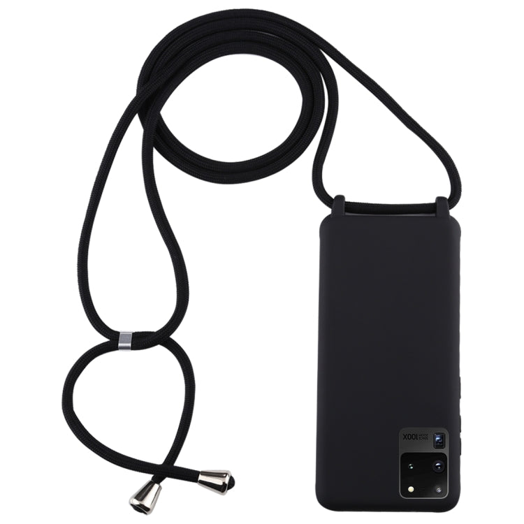 For Galaxy S20 Ultra Candy Color TPU Protective Case with Lanyard