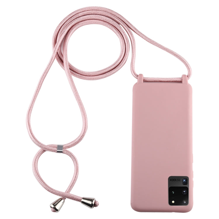 For Galaxy S20 Ultra Candy Color TPU Protective Case with Lanyard