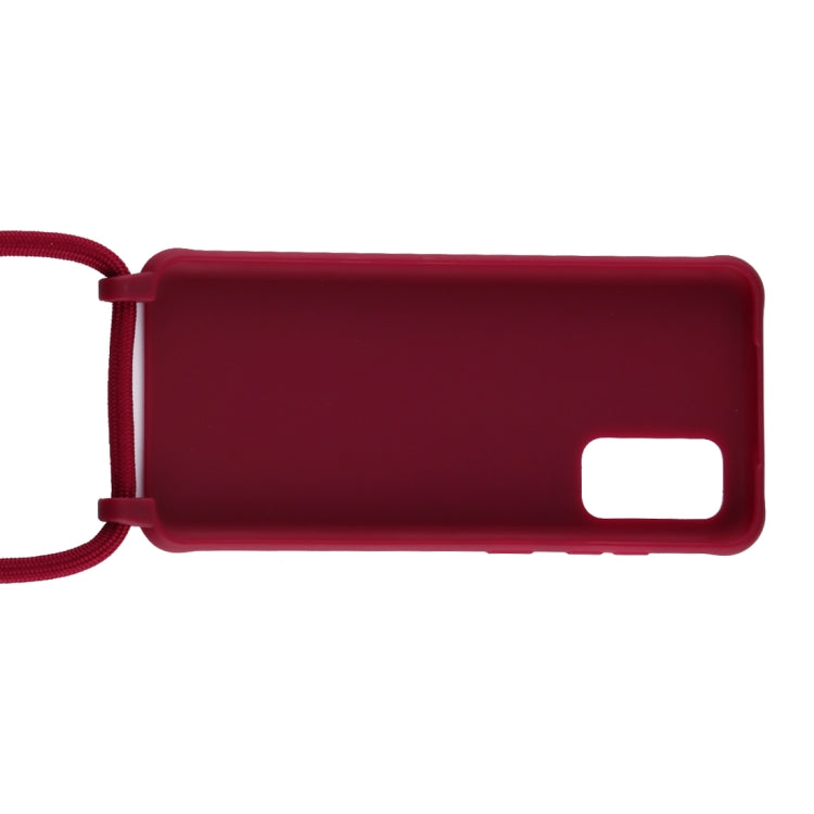 For Galaxy S20 Ultra Candy Color TPU Protective Case with Lanyard