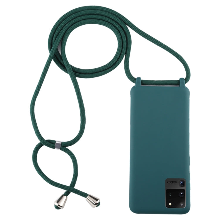 For Galaxy S20 Ultra Candy Color TPU Protective Case with Lanyard