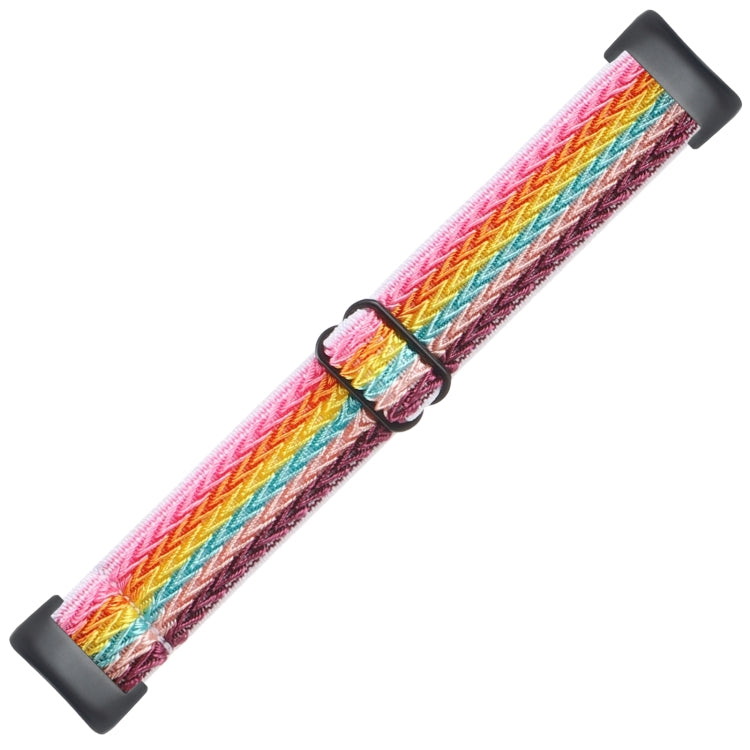 For Fitbit Charge 5 Buckle Wave Braided Nylon Watch Band