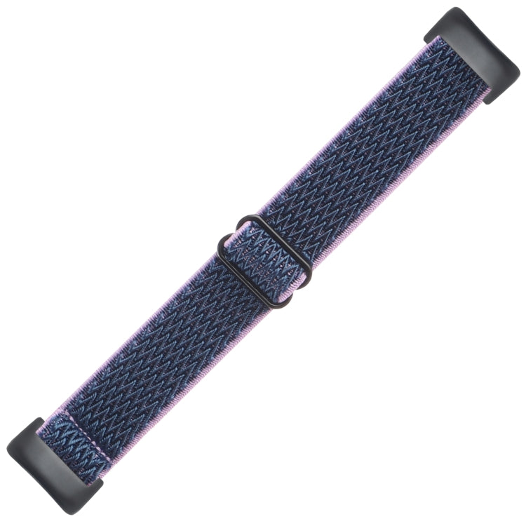For Fitbit Charge 5 Buckle Wave Braided Nylon Watch Band