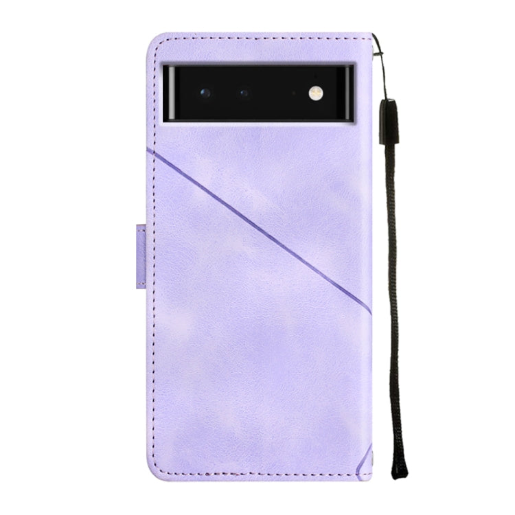 For Google Pixel 6 Skin-feel Embossed Leather Phone Case