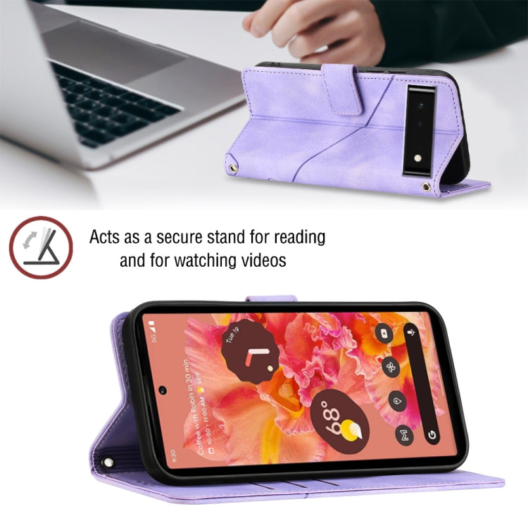 For Google Pixel 6 Skin-feel Embossed Leather Phone Case