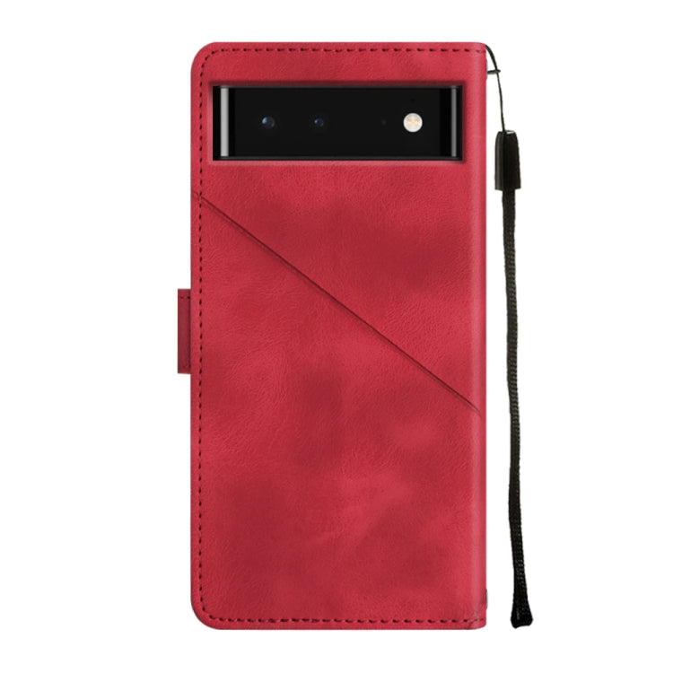 For Google Pixel 6 Skin-feel Embossed Leather Phone Case