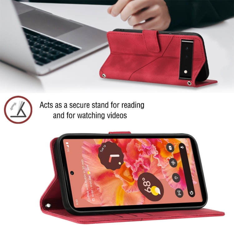 For Google Pixel 6 Skin-feel Embossed Leather Phone Case