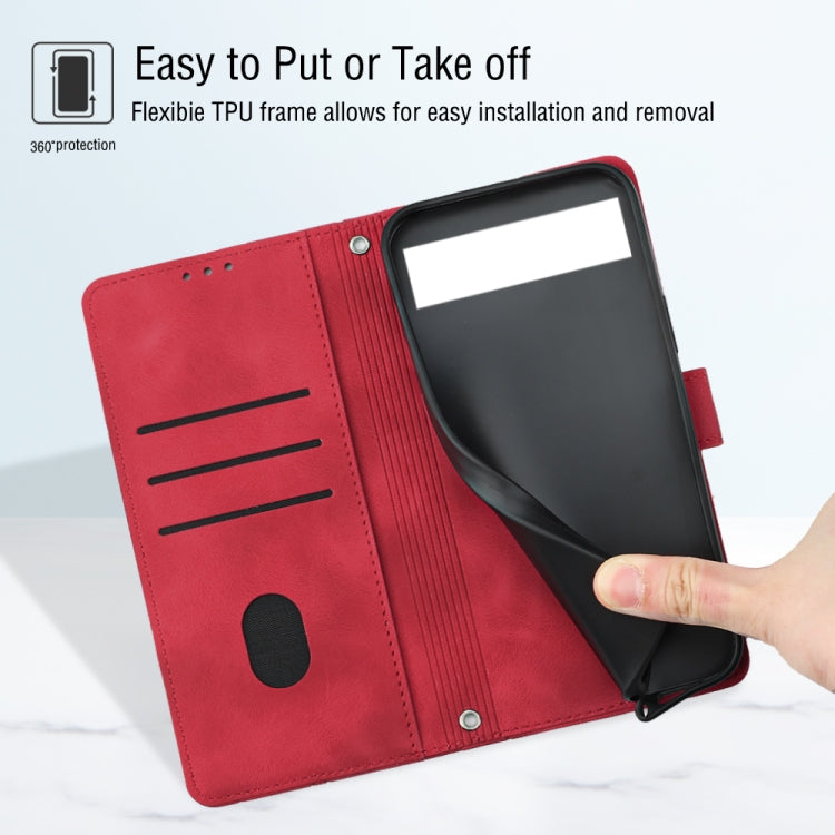 For Google Pixel 6 Skin-feel Embossed Leather Phone Case