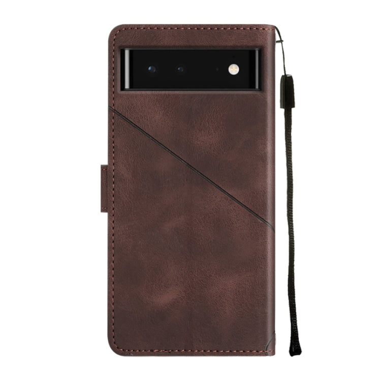 For Google Pixel 6 Skin-feel Embossed Leather Phone Case