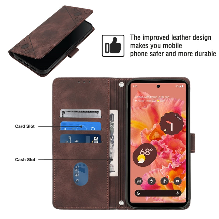For Google Pixel 6 Skin-feel Embossed Leather Phone Case