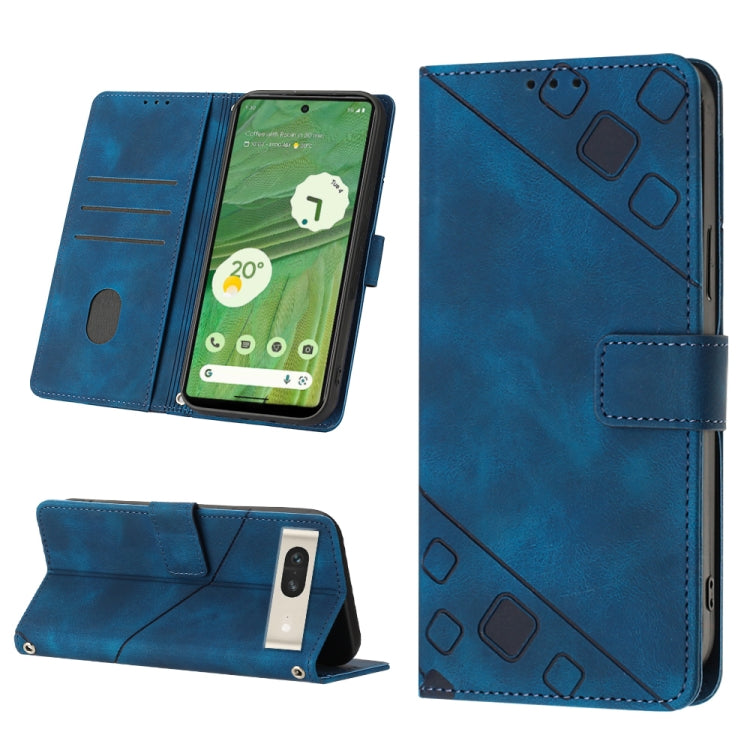 For Google Pixel 7 Skin-feel Embossed Leather Phone Case
