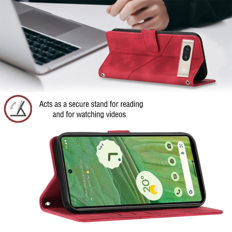 For Google Pixel 7 Skin-feel Embossed Leather Phone Case