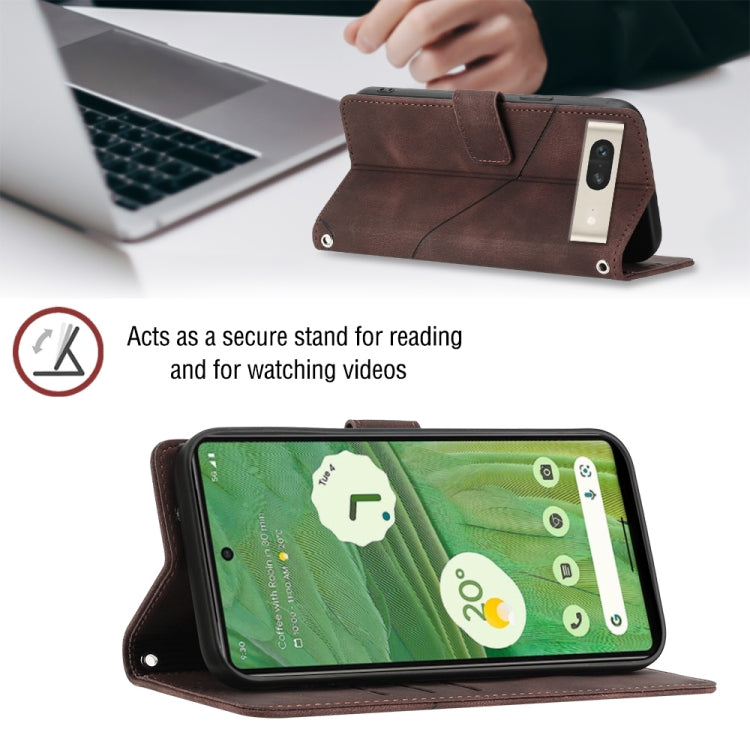 For Google Pixel 7 Skin-feel Embossed Leather Phone Case