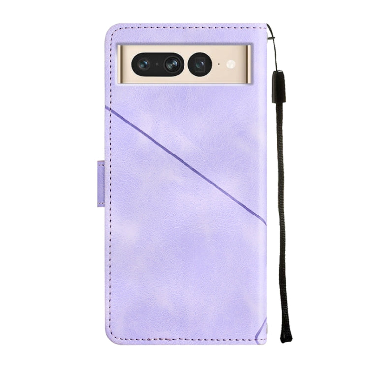 For Google Pixel 7 Pro Skin-feel Embossed Leather Phone Case